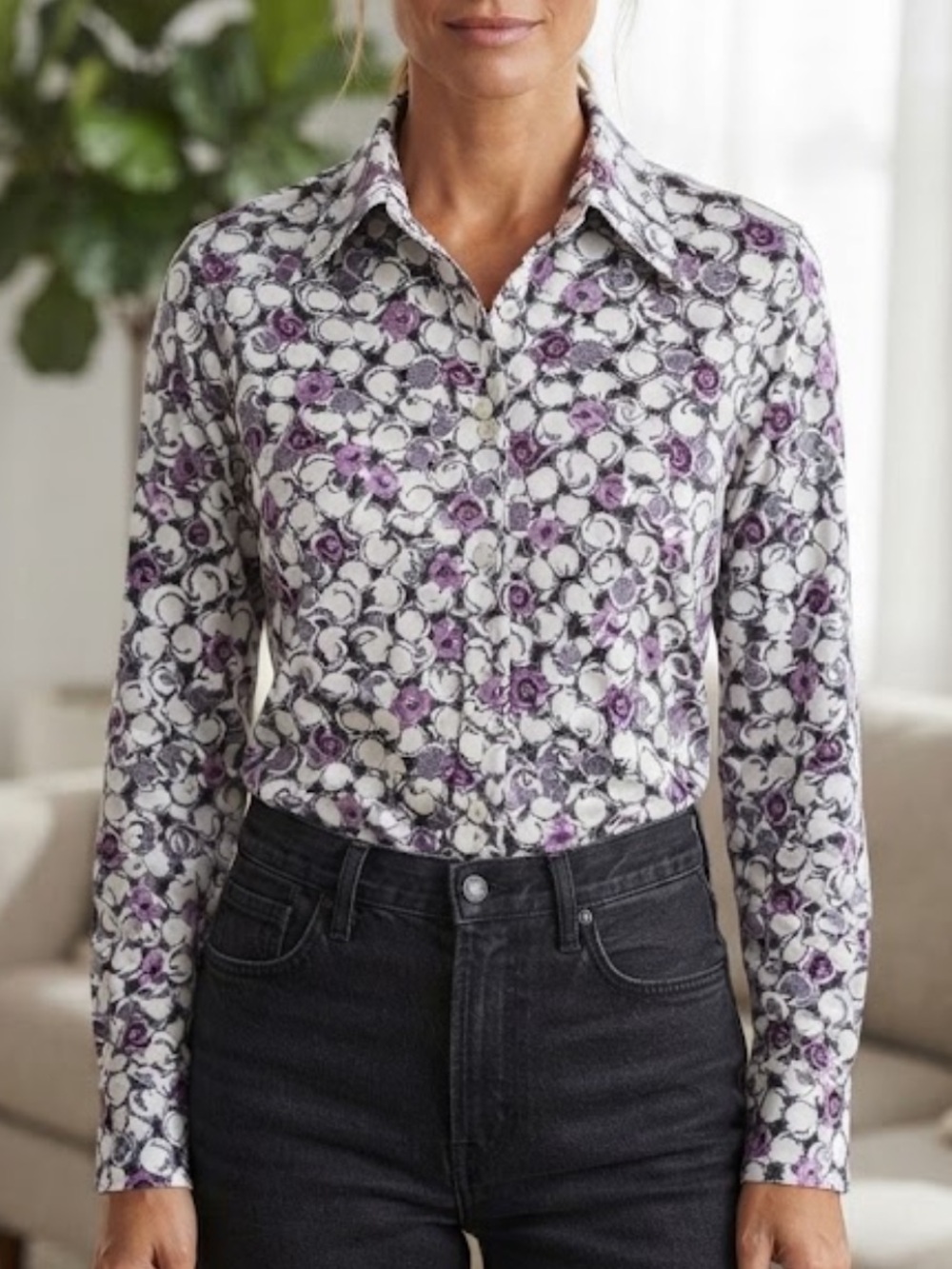 Vintage Kolortron Koret Polyester Blouse